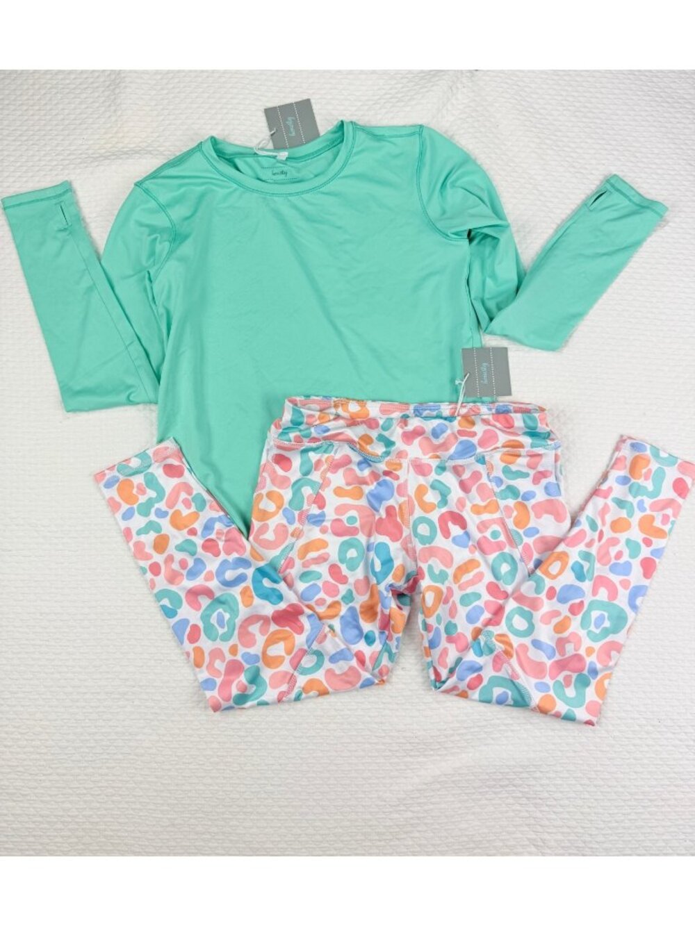 Honesty Girls Activewear Set Large ( 12 - 14 )  Athletic Leggings Sports Top